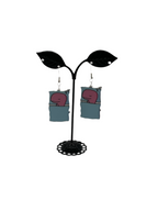 Sleeping Pink Dino Earrings