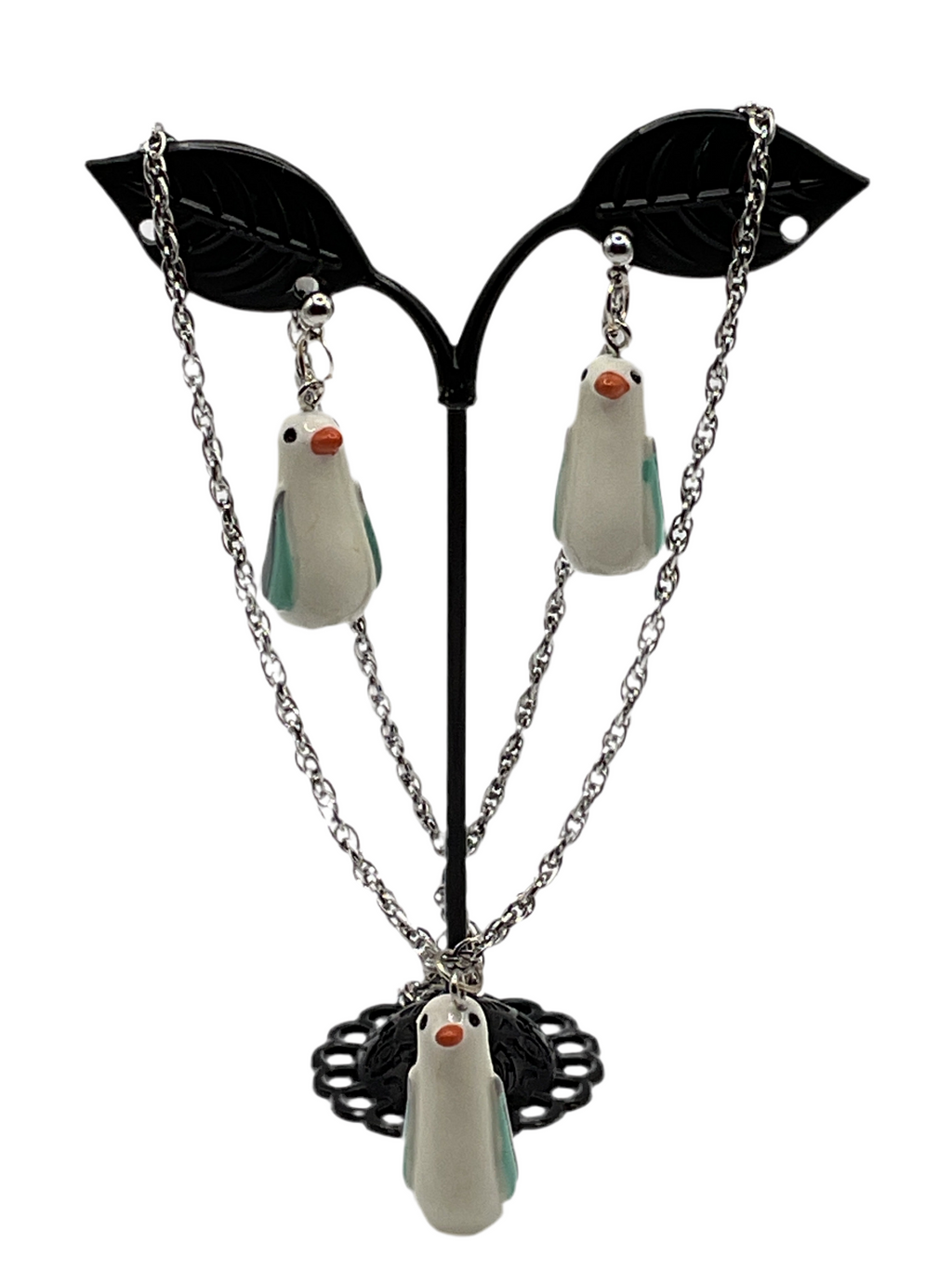 Seagull Earring and Necklace set