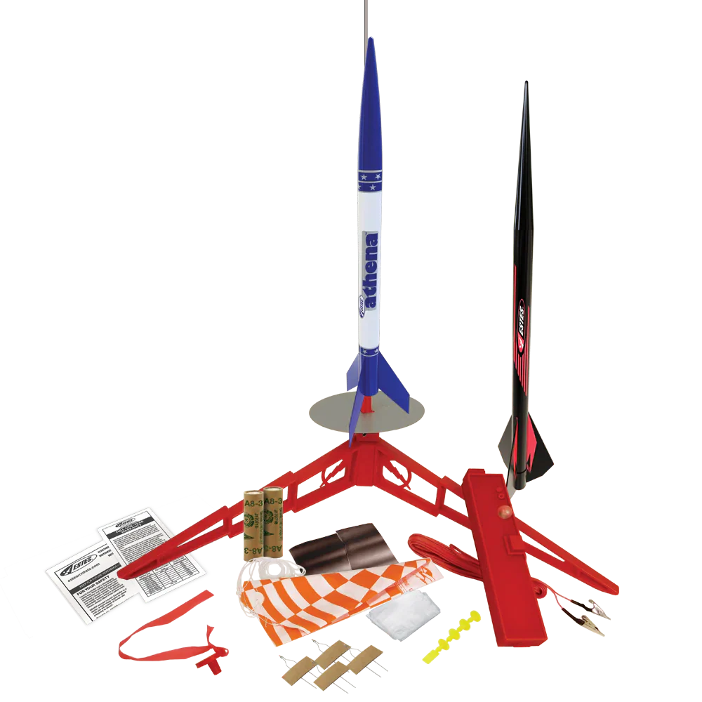 ESTES Athena X Starter Set Rocket-Building Kit, Beginner Flying-Rocket-Model Kit for Ages 10+