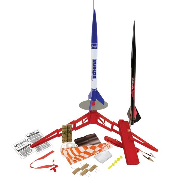 Athena X Starter Set Rocket-Building Kit, Beginner Flying-Rocket-Model Kit for Ages 10+