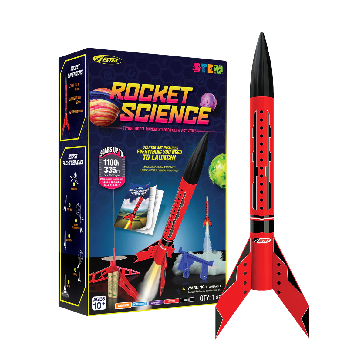 ESTES Rocket Science STEM Kit Rocket-Building Kit, Beginner Flying-Rocket-Model Kit for Ages 10+ Main image