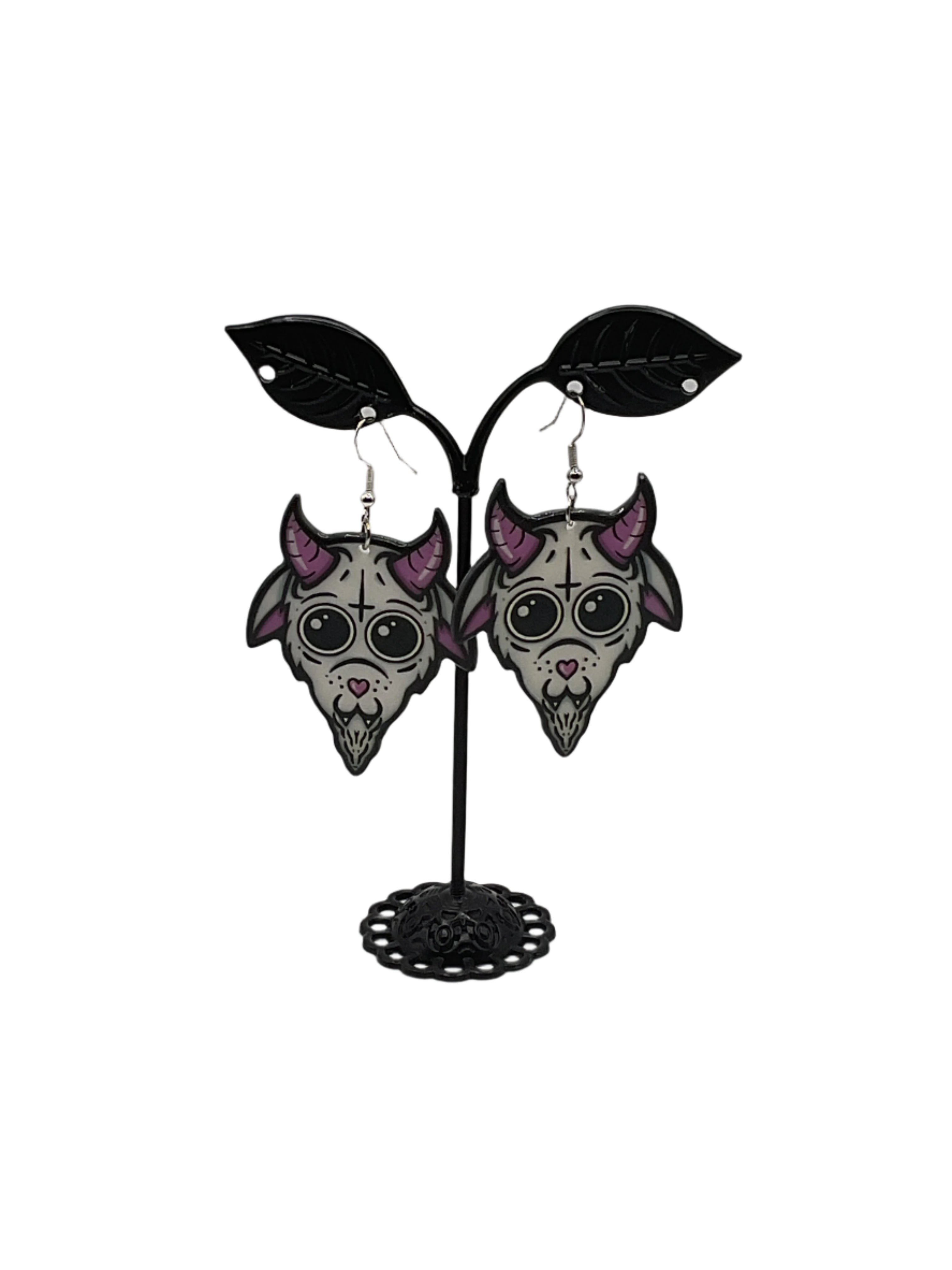 Pink Goat Earrings