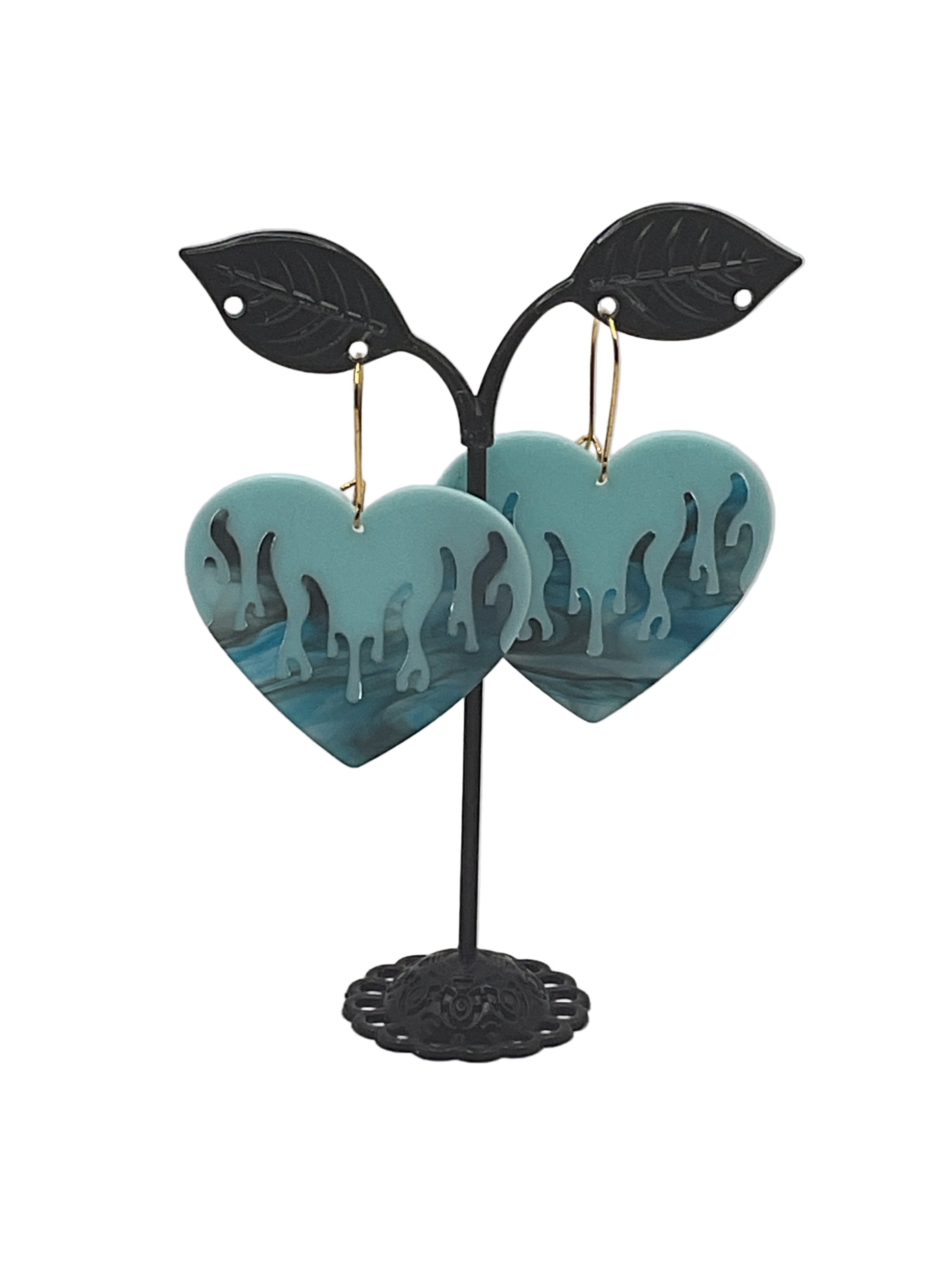 Flaming Heart Earrings