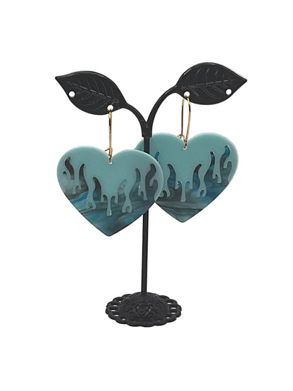 Flaming Heart Earrings