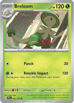 Breloom 007/162 - SV05 Temporal Forces Reverse Holofoil Main image