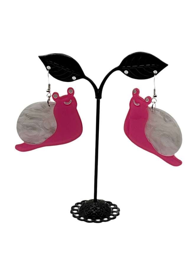 Large Snail Earrings Hover Image