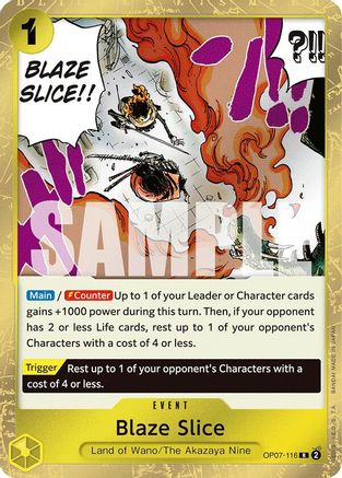 Blaze Slice (OP07-116) - 500 Years in the Future Foil Main image