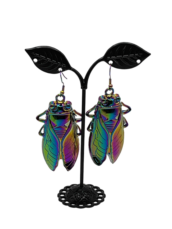 Large Cicada Earrings Hover Image