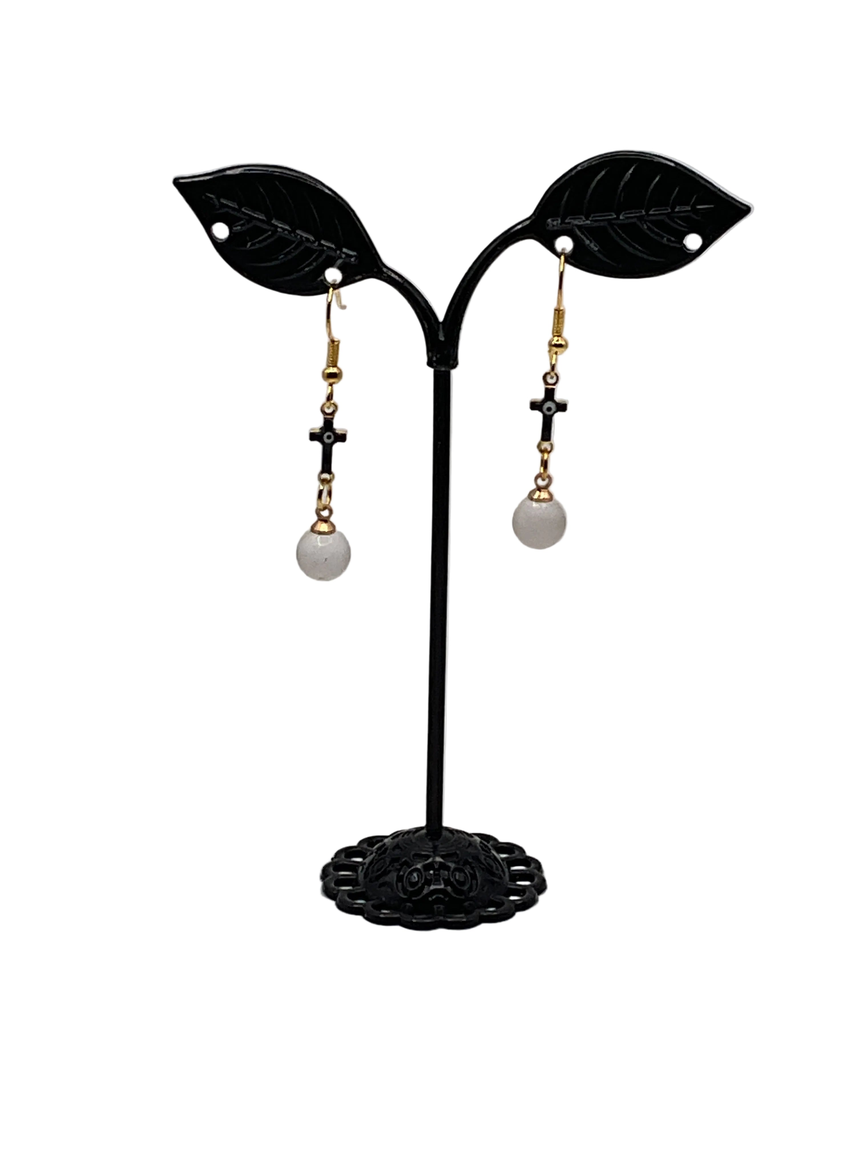Earrings with beads
