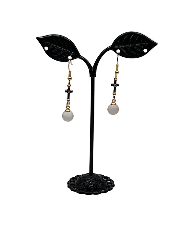 Earrings with beads