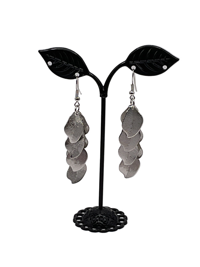 Silver Leaf  Earrings Hover Image