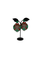 Christmas Sloth in Wreath earrings