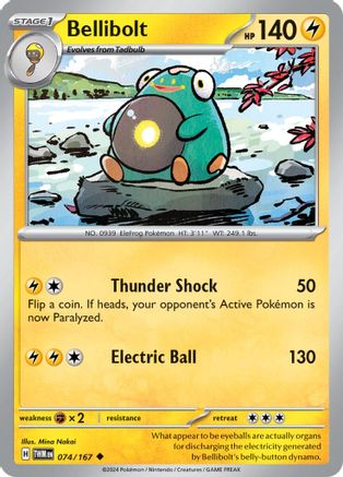 Bellibolt 074/167 - SV06 Twilight Masquerade Reverse Holofoil Main image