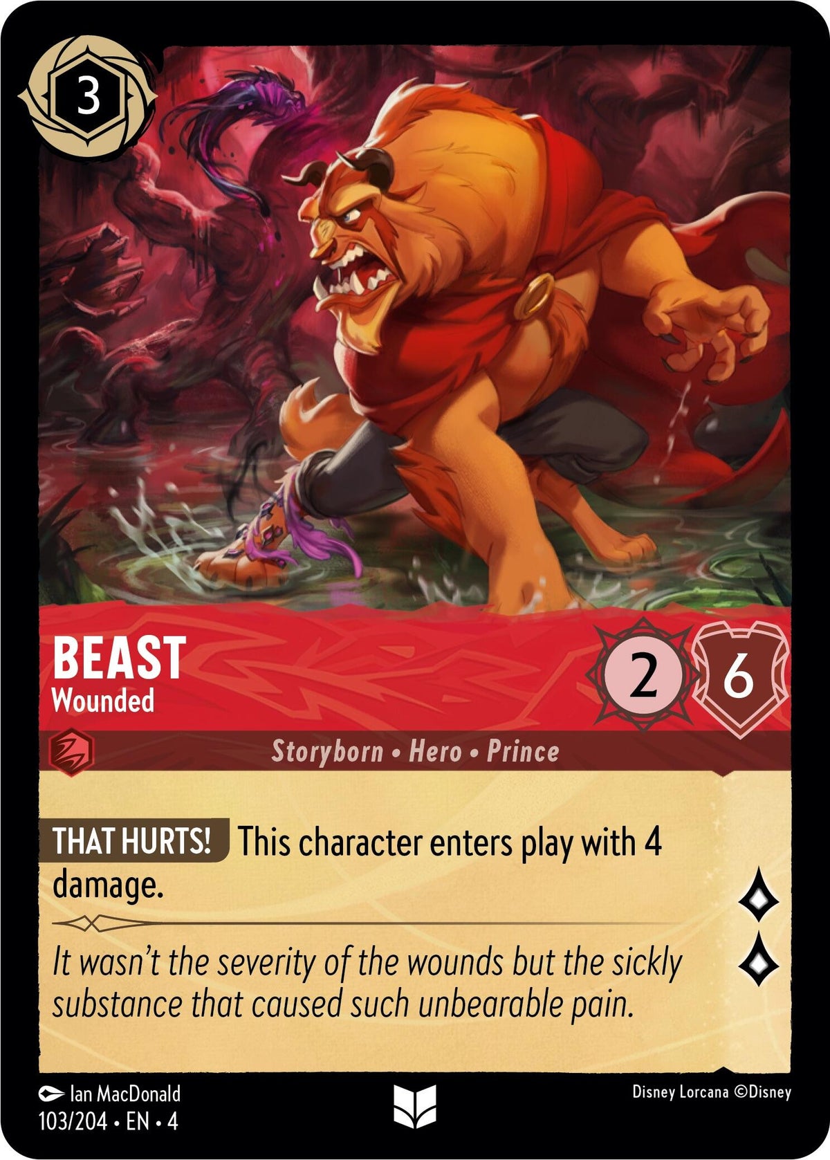 Beast - Wounded (103/204) - Ursulas Return Cold Foil Main image
