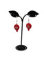 Snowflake Red Bulb Earrings