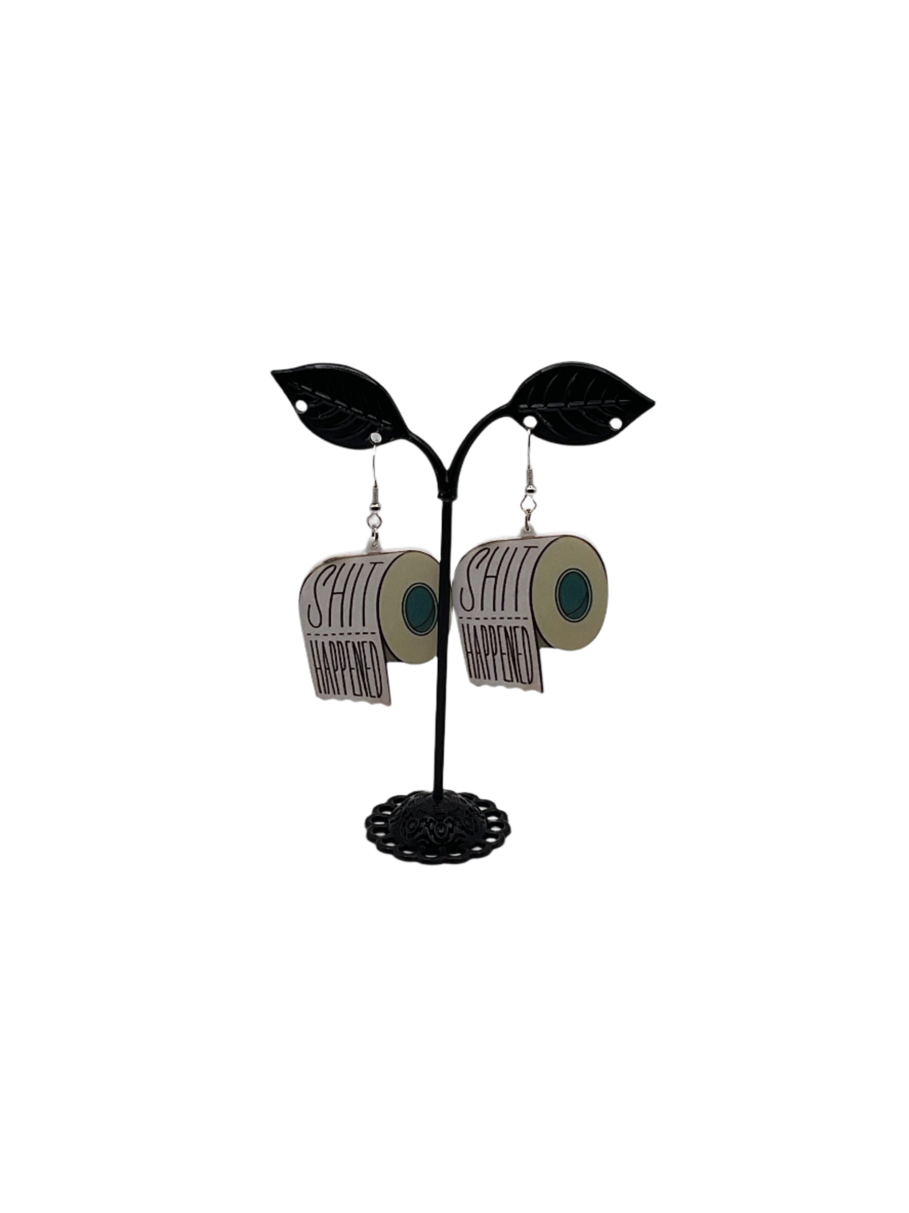 Shit happens earrings