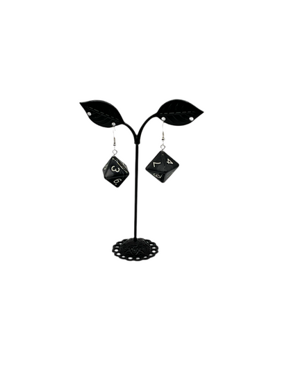 D8 dice earrings