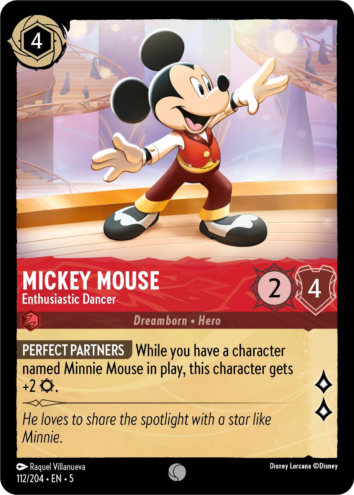 Mickey Mouse - Enthusiastic Dancer (112/204) - Shimmering Skies Cold Foil