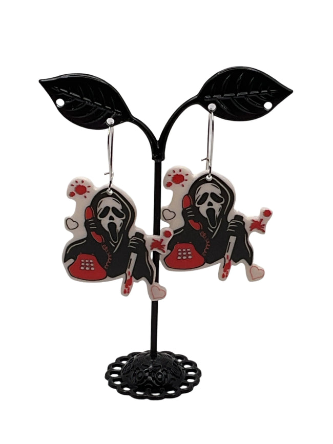 Scream Ghostface Earrings Hover Image