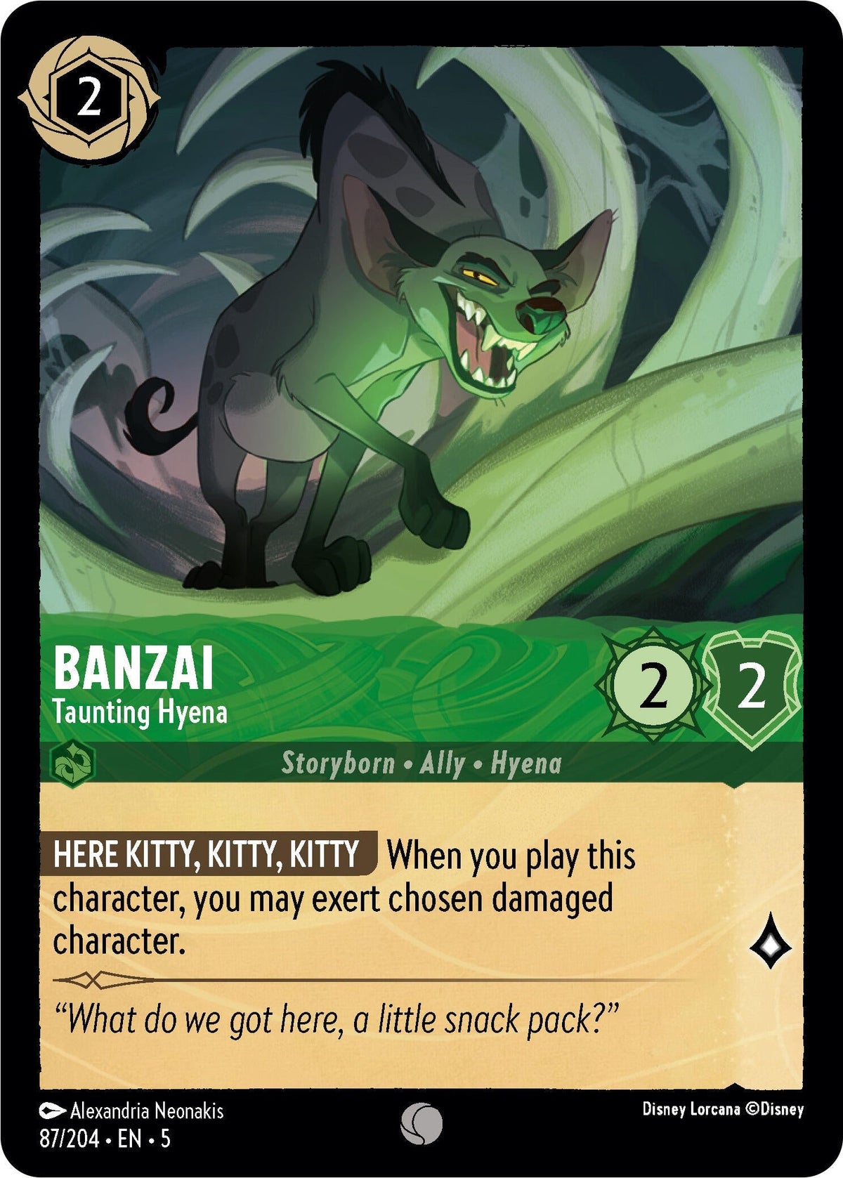Banzai - Taunting Hyena (87/204) - Shimmering Skies Cold Foil Main image