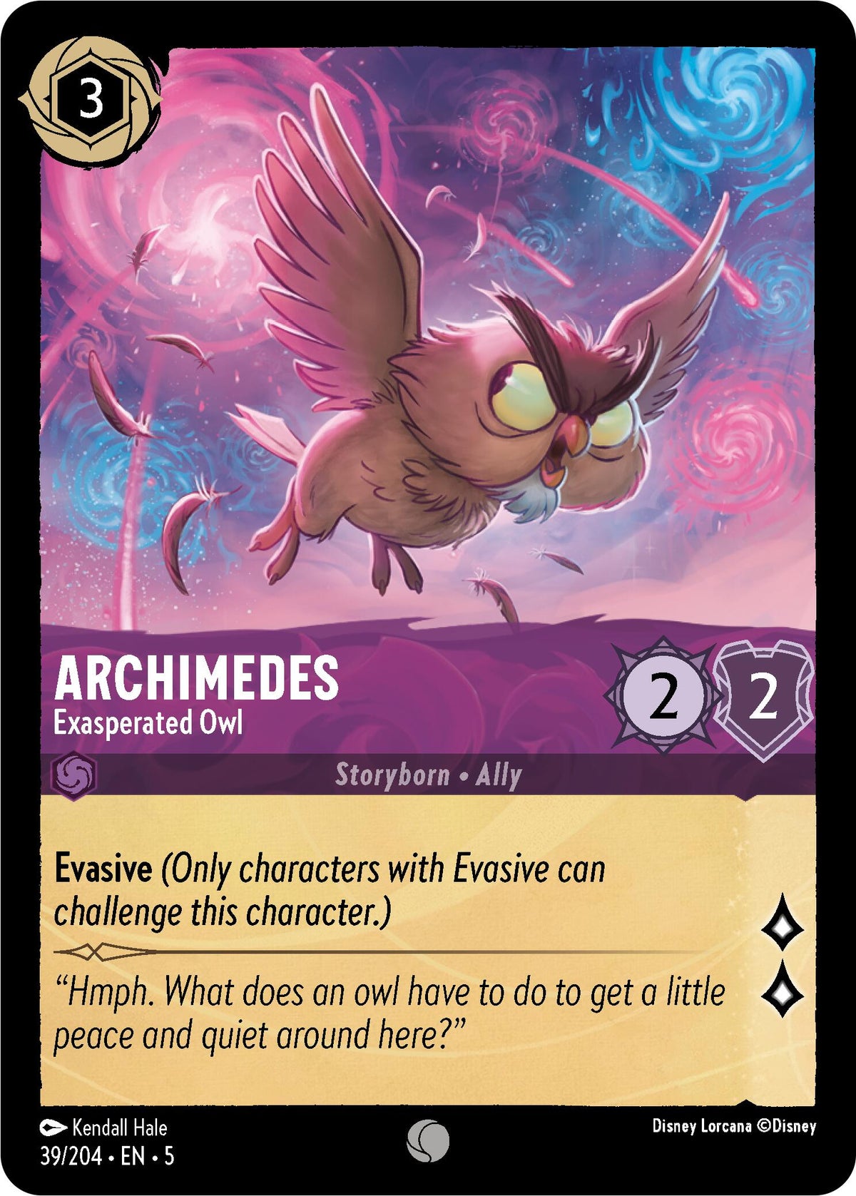 Archimedes - Exasperated Owl (39/204) - Shimmering Skies Cold Foil Main image