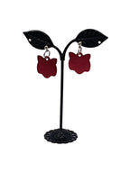 Cat Head Tag Earrings