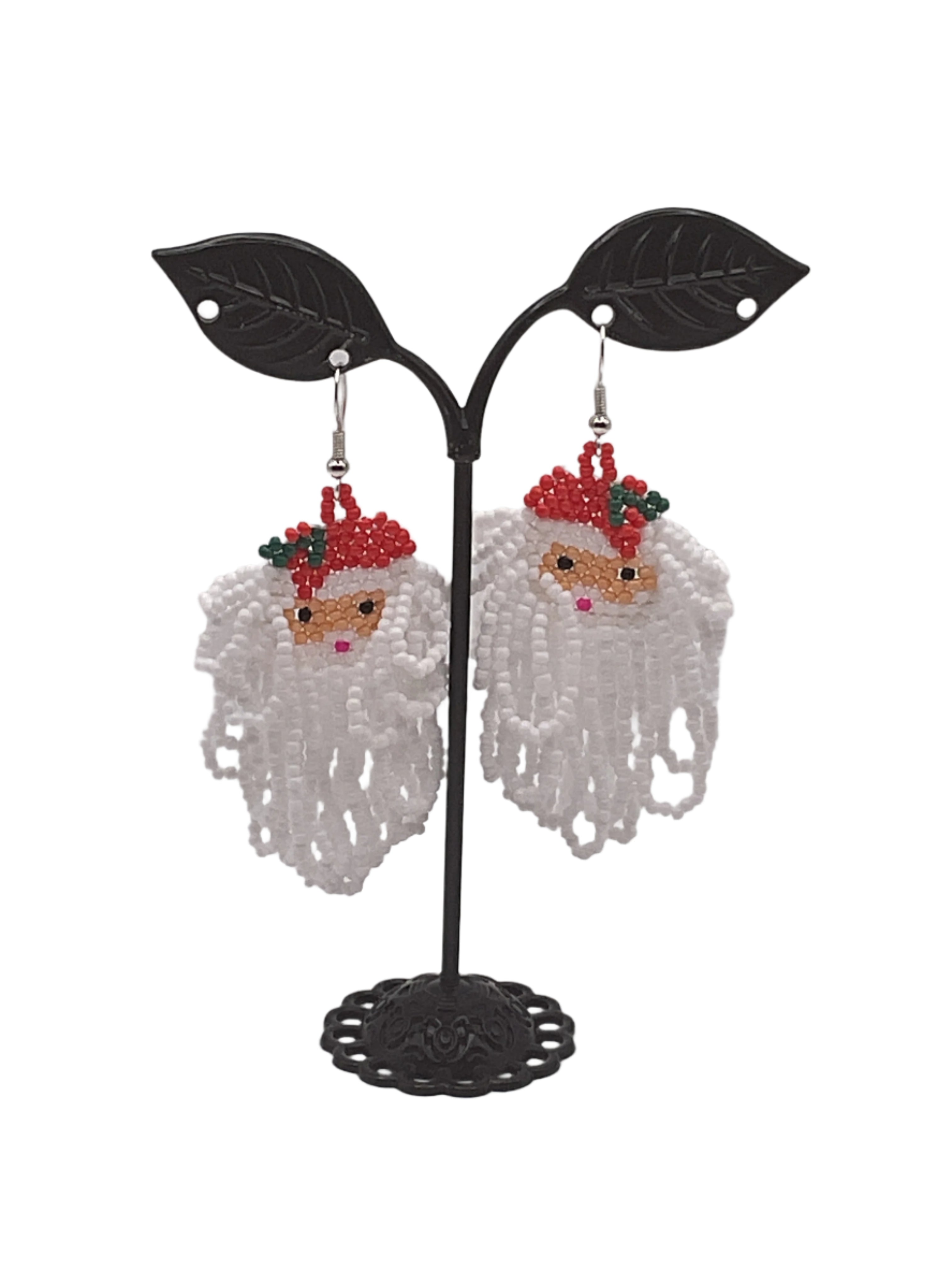 Santa Claus Beaded Earrings Main image