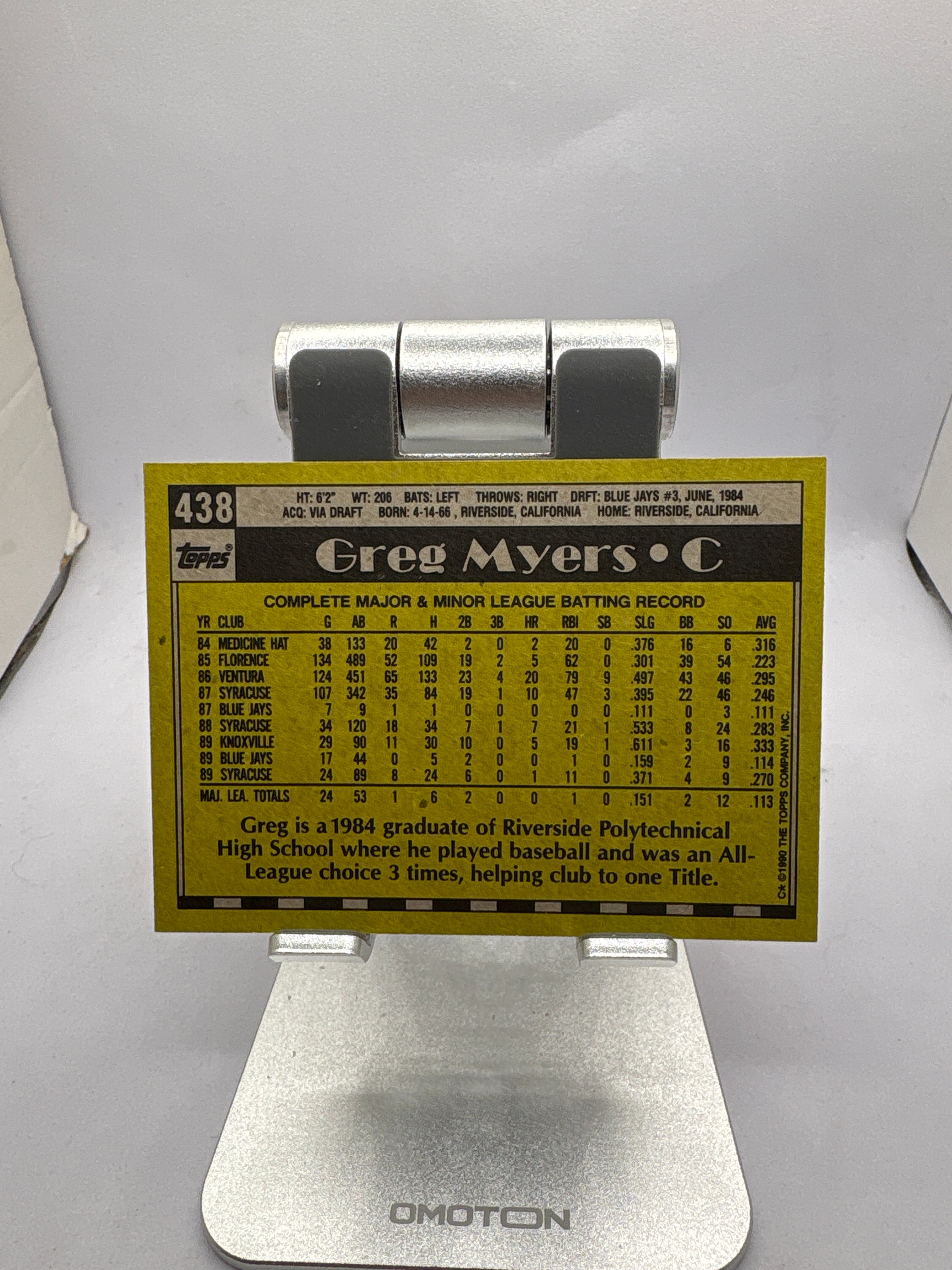 Topps Greg Myers