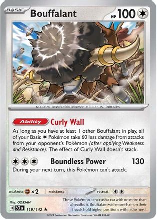 Bouffalant 119/142 - SV07 Stellar Crown Holofoil Main image