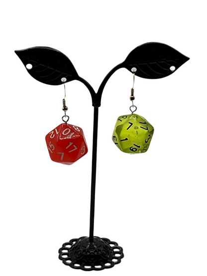 D20 Colorful Dice Earrings