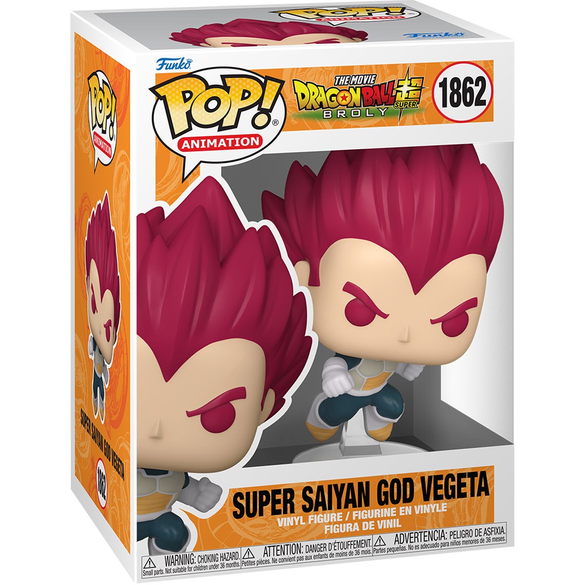 Dragon Ball Super: Broly Super Saiyan God Vegeta Funko Pop! Vinyl Figure #1862 Secondary image
