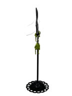 Green Dinosaur Skeleton Earrings