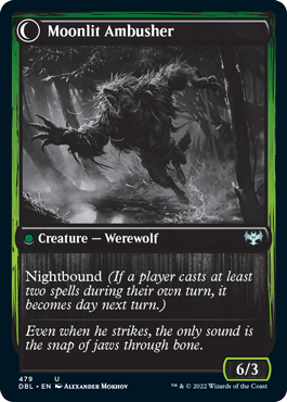 Oakshade Stalker // Moonlit Ambusher (DBL-479) - Innistrad: Double Feature: (Double Faced Transform)