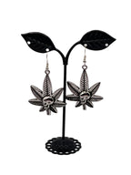 Weed and Skull Earrings