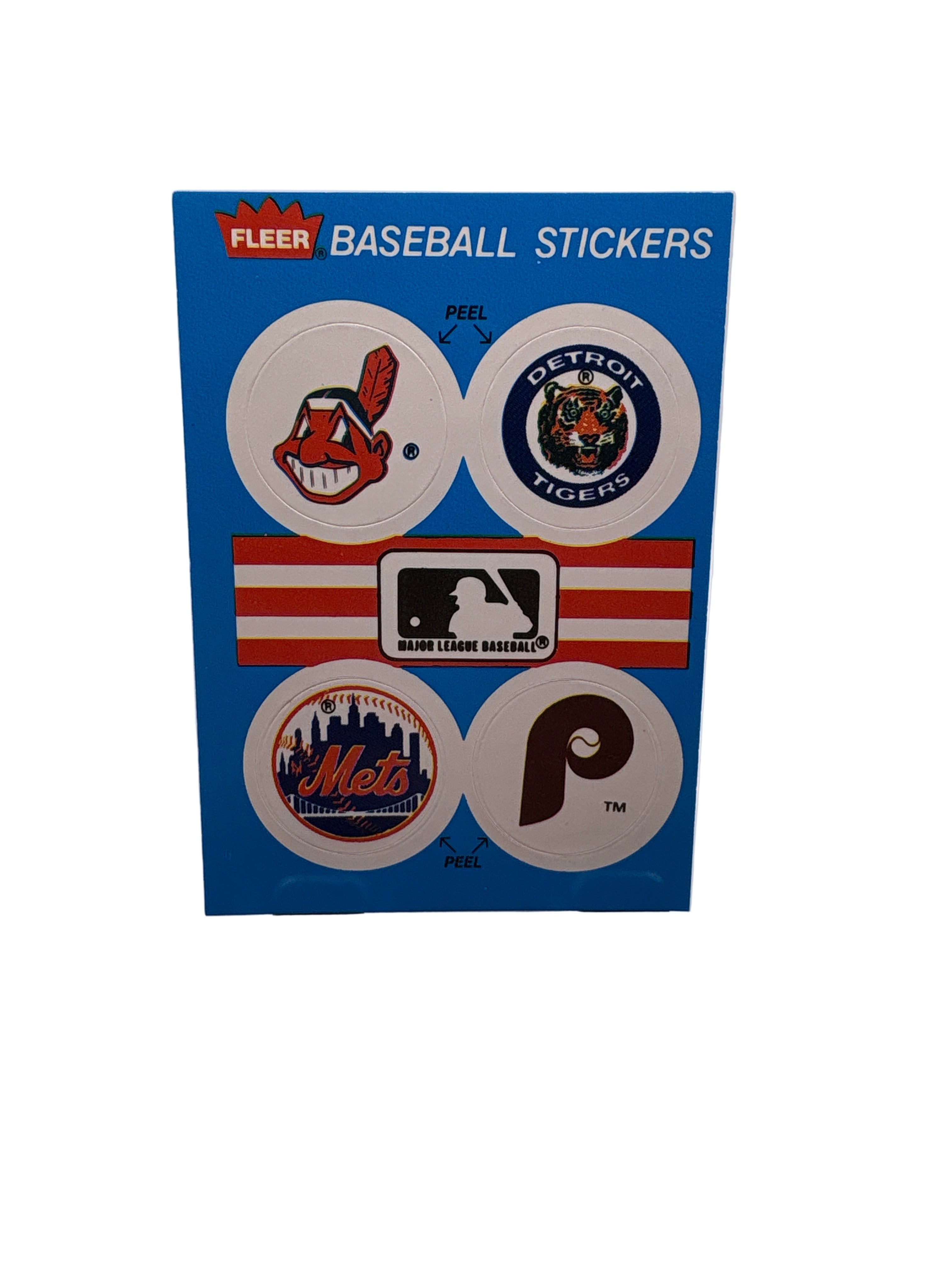 Fleer Cleveland Indians Detroit Tigers New York Mets Philadelphia Phillies Baseball Stickers Main image