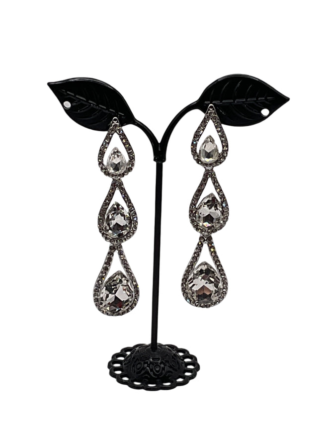 Shiny crystal earrings Hover Image