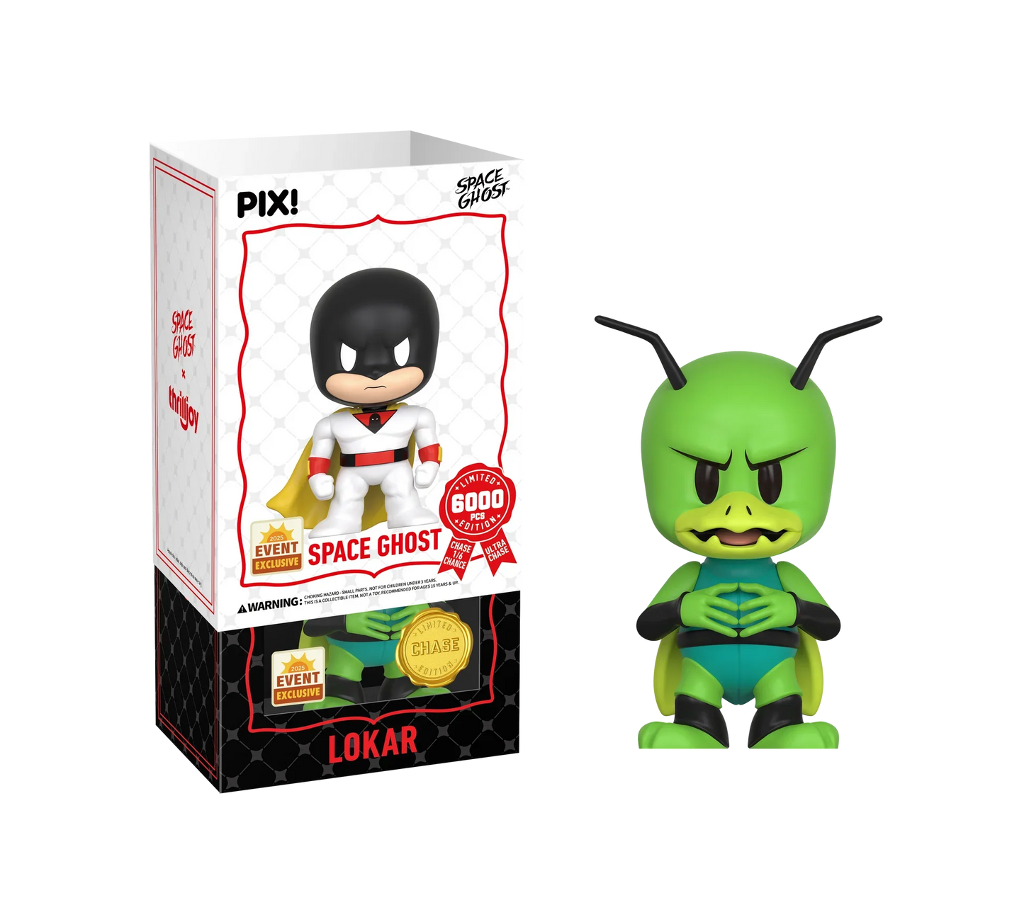 [Thrilljoy] [EXCLUSIVE] Space Ghost - Space Ghost LE6000 PIX Vinyl Figure (1 in 6 Chance at Chase)