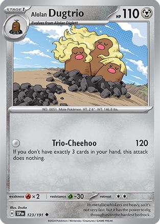 Alolan Dugtrio 123/191 - SV08 Surging Sparks Main image