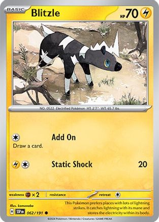 Blitzle 062/191 - SV08 Surging Sparks Reverse Holofoil Main image
