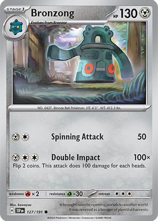 Bronzong 127/191 - SV08 Surging Sparks Reverse Holofoil Main image