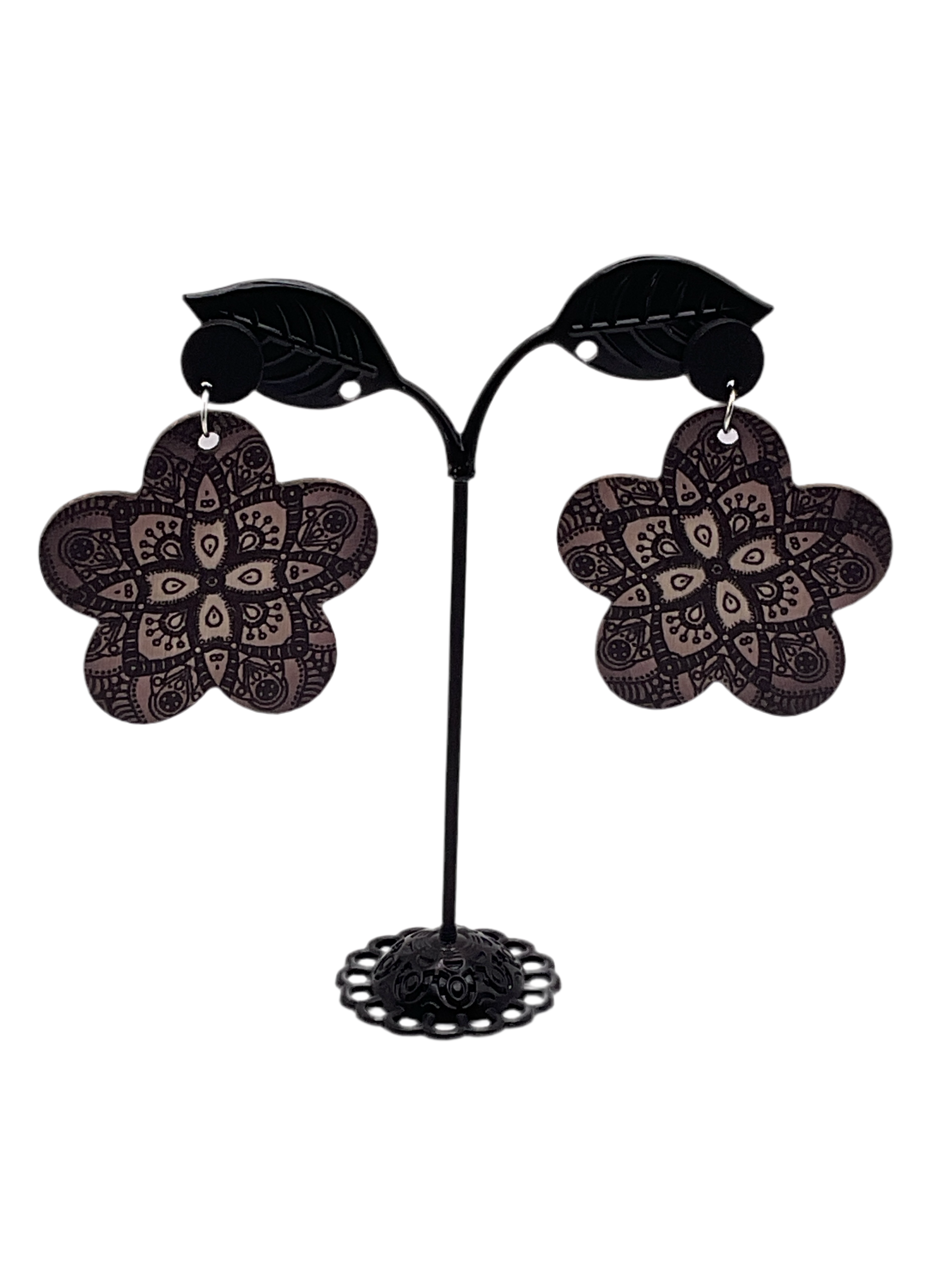 planchette design Flower earrings Main image