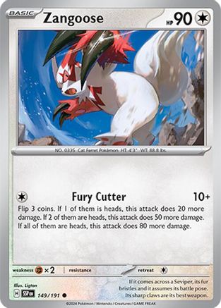 Zangoose 149/191 - SV08 Surging Sparks Reverse Holofoil Main image