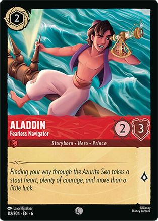 Aladdin - Fearless Navigator (112/204) - Azurite Sea Cold Foil Main image