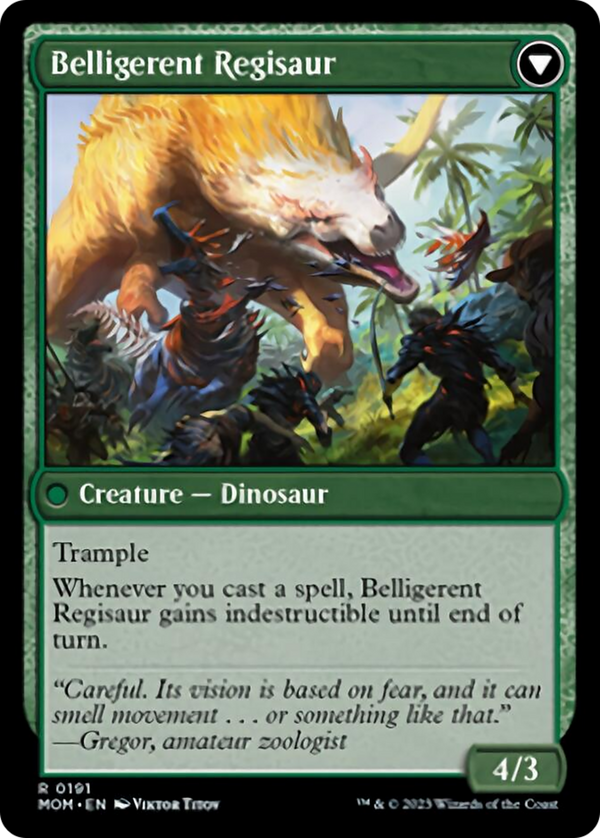 Invasion of Ixalan // Belligerent Regisaur (MOM-191) - March of the Machine