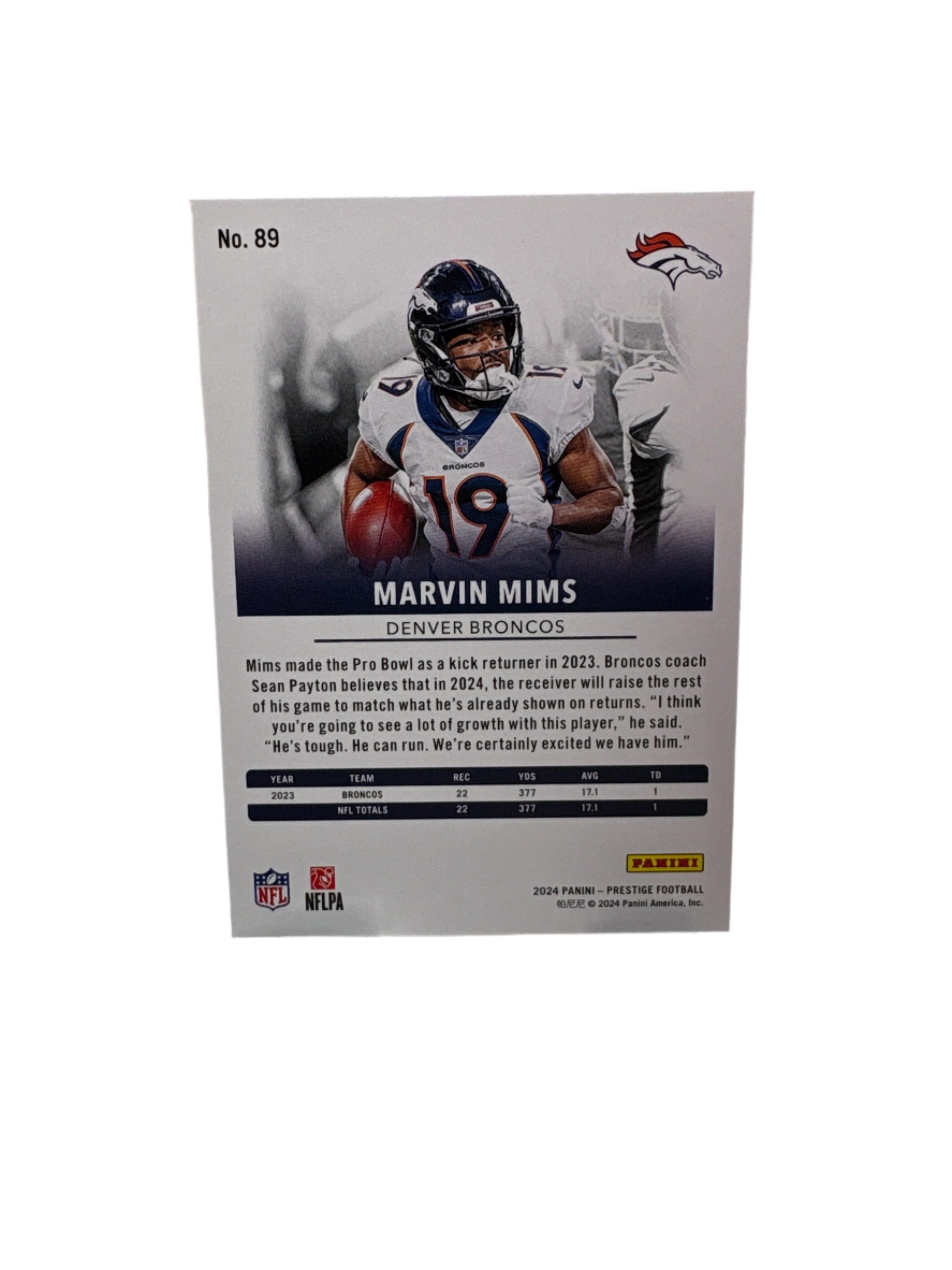 Panini Prestige Marvin Mims