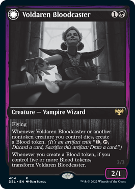 Voldaren Bloodcaster // Bloodbat Summoner (DBL-404) - Innistrad: Double Feature: (Double Faced Transform)