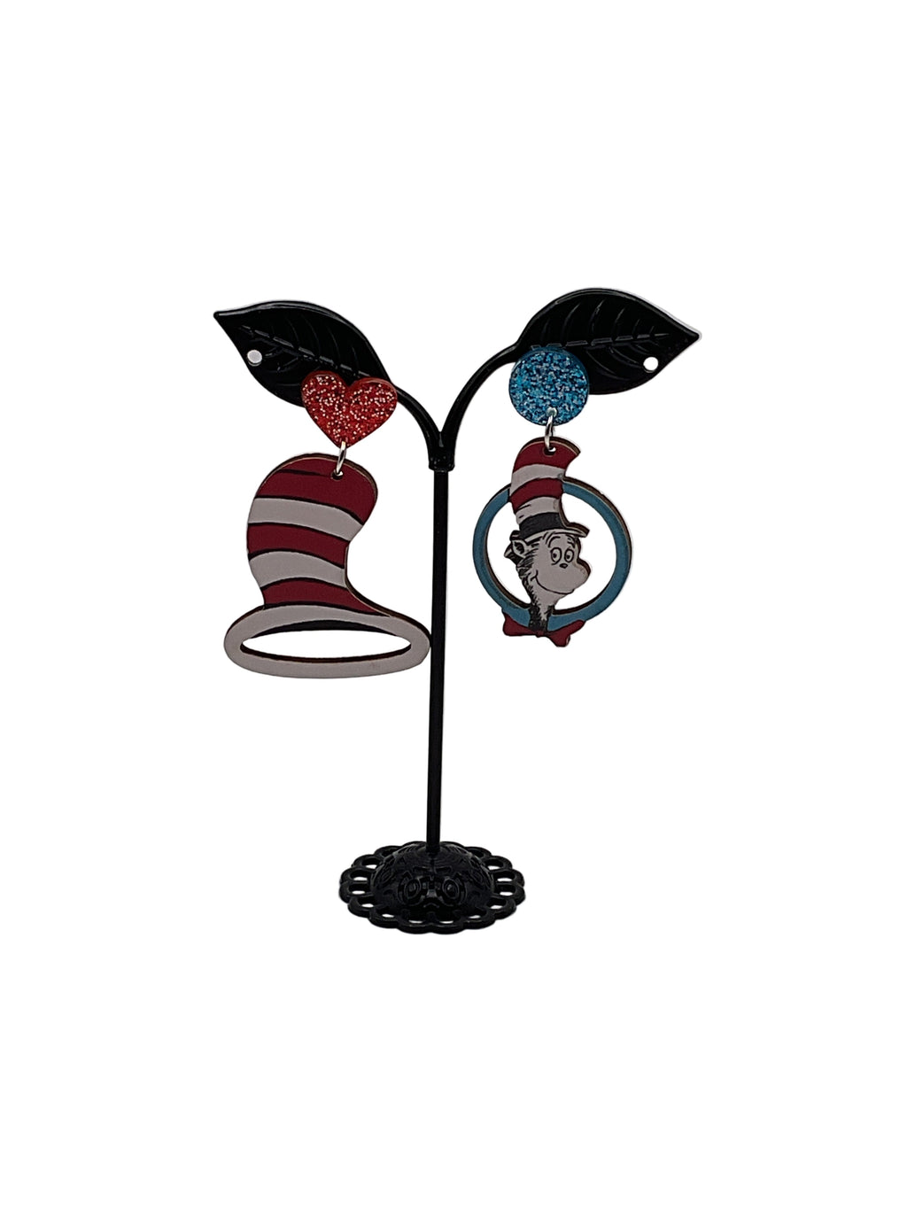 Cat in the Hat earrings