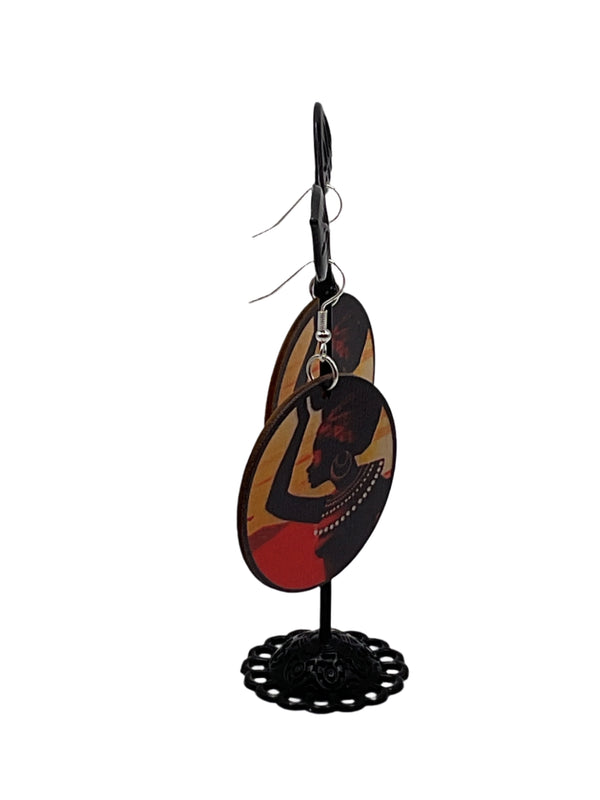 African woman earrings