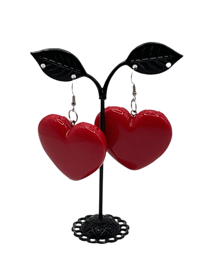 Heart trinket box earrings Hover Image