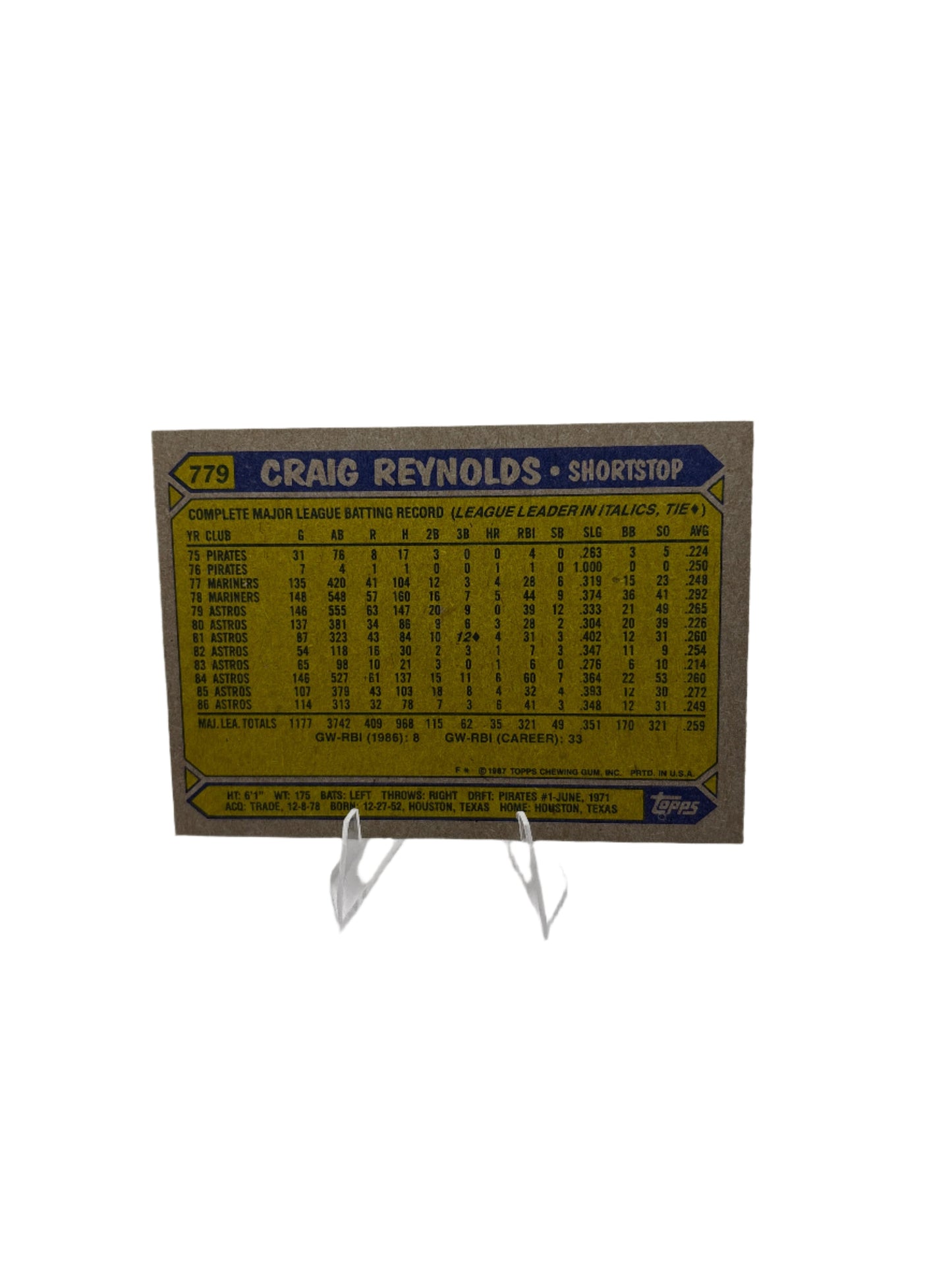 Topps Craig Reynolds